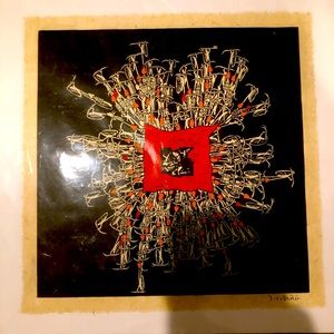 Original signed woodblock print “Touchpoints” by Tran Cong Dung